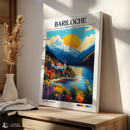Bariloche Argentina Retro Travel Print