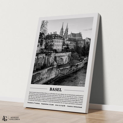 Basel Black & White City Print