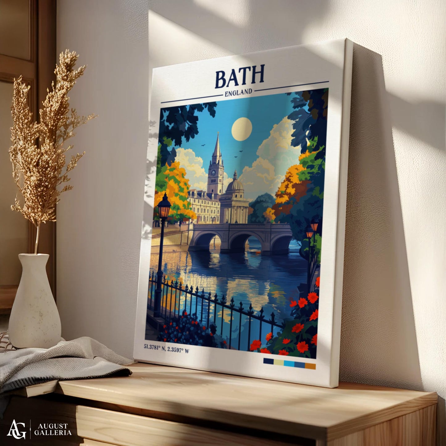 Bath England Retro Travel Print