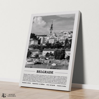 Belgrade Black & White City Print