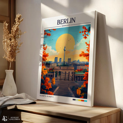 Berlin Germany Retro Travel Print