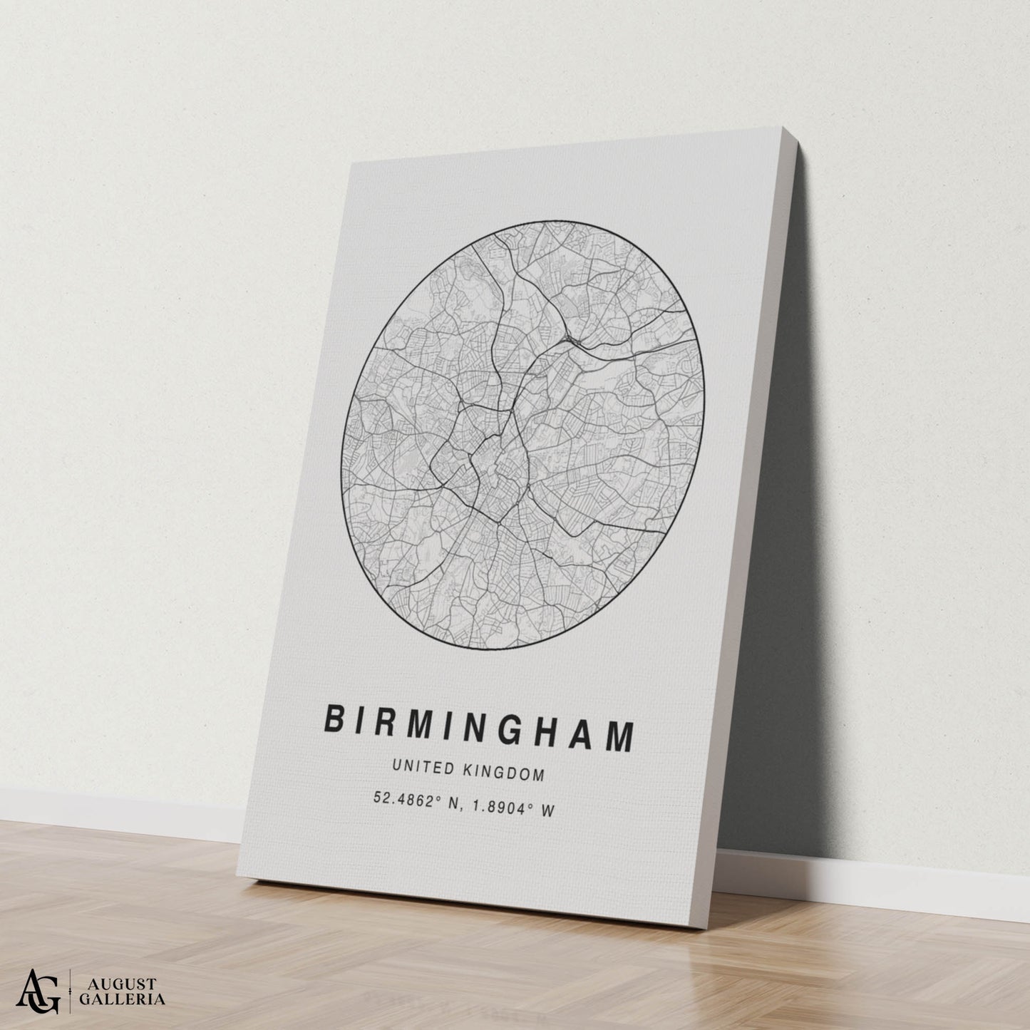 Birmingham Minimalist Map