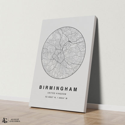 Birmingham Minimalist Map