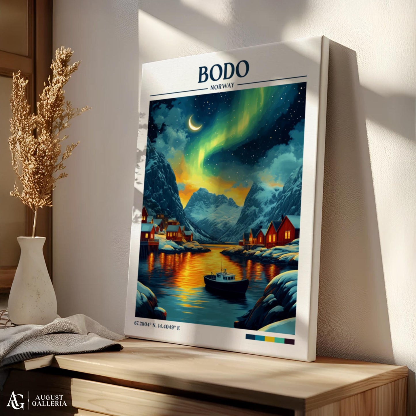 Bodo Norway Retro Travel Print