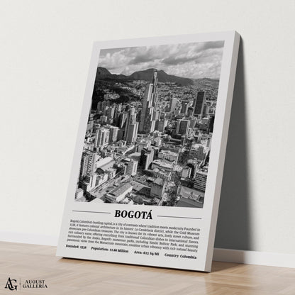 Bogotá Black & White City Print