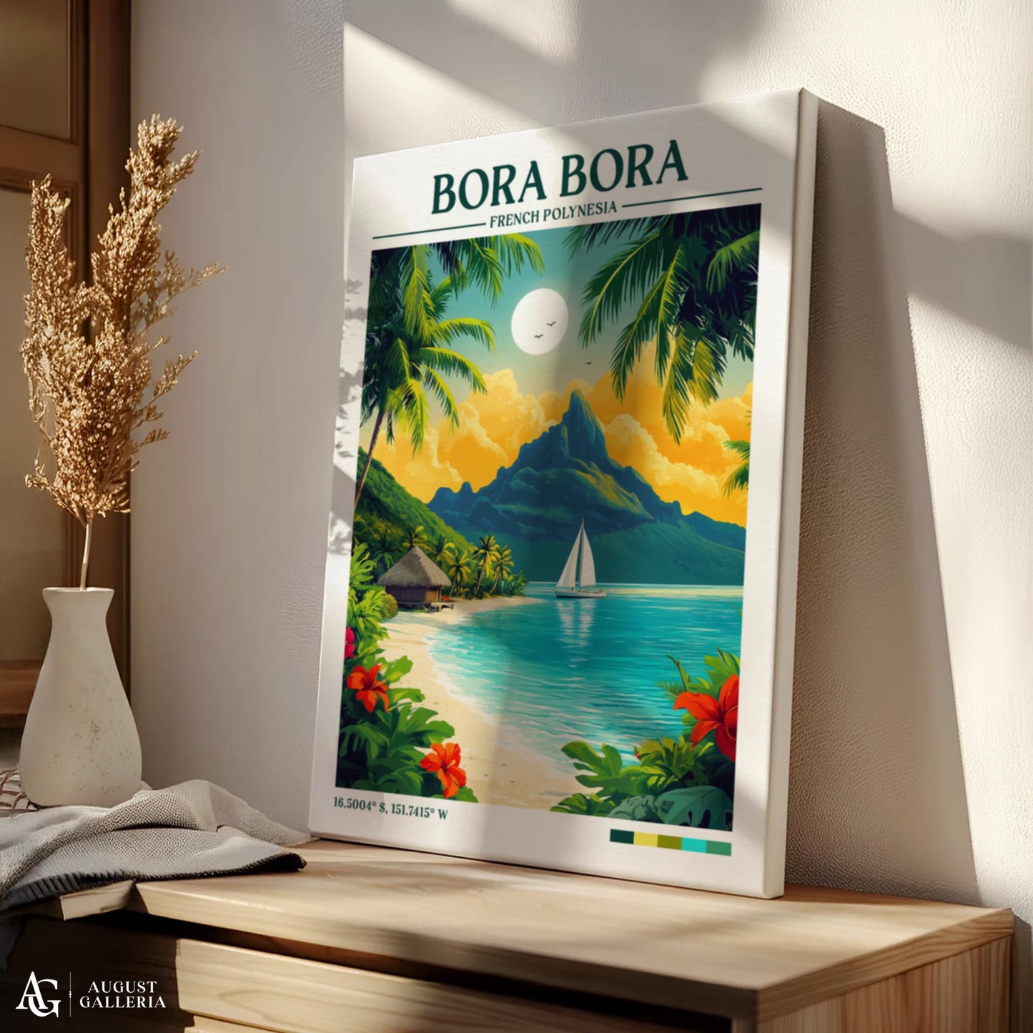 Bora Bora Retro Travel Print