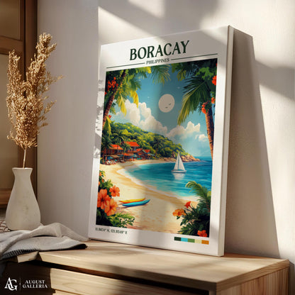 Boracay Philippines Retro Travel Print