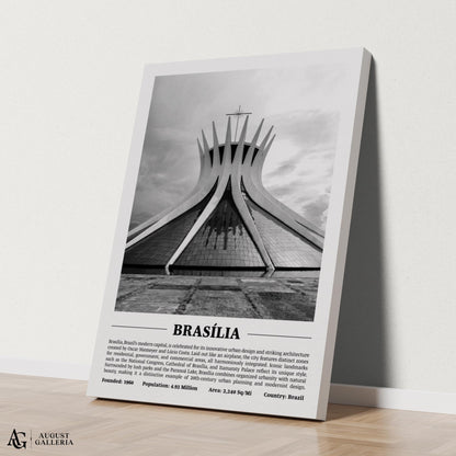 Brasília Black & White City Print