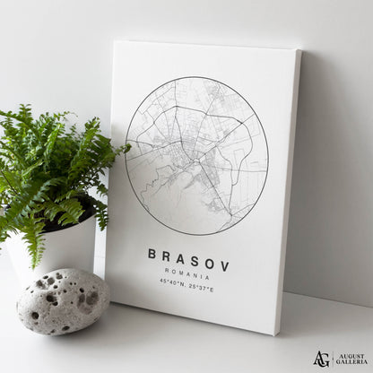 Brasov Minimalist Map