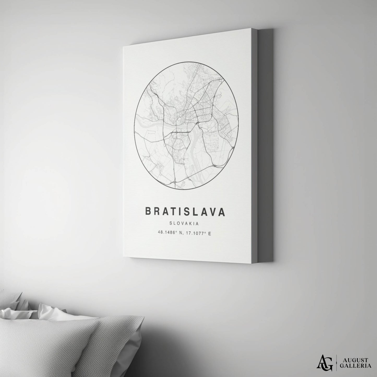 Bratislava Minimalist Map