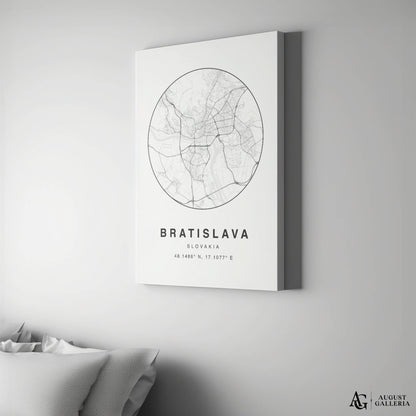 Bratislava Minimalist Map
