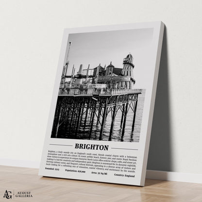 Brighton Black & White City Print