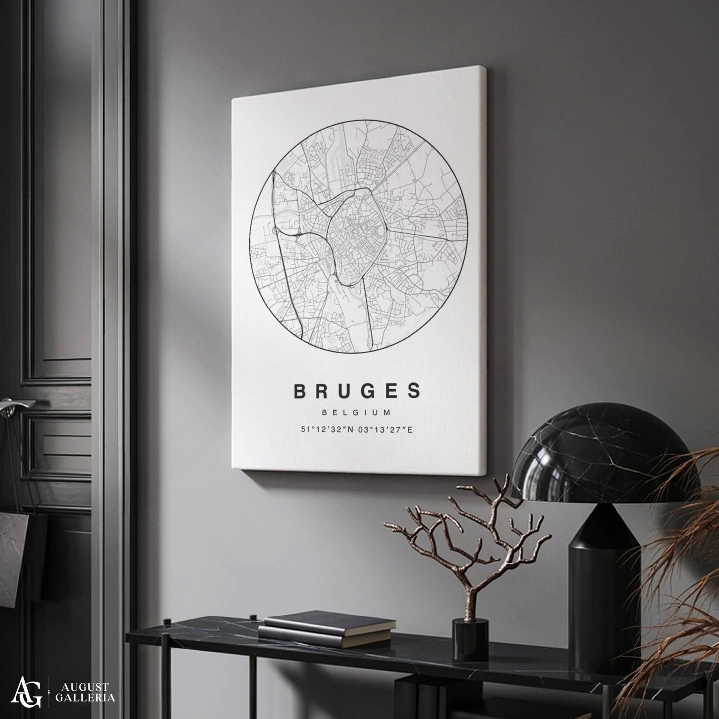 Bruges Minimalist Map