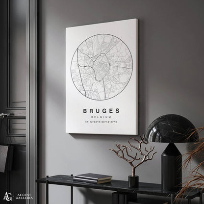 Bruges Minimalist Map