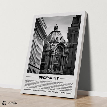 Bucharest Black & White City Print