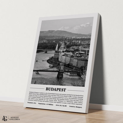 Budapest Black & White City Print