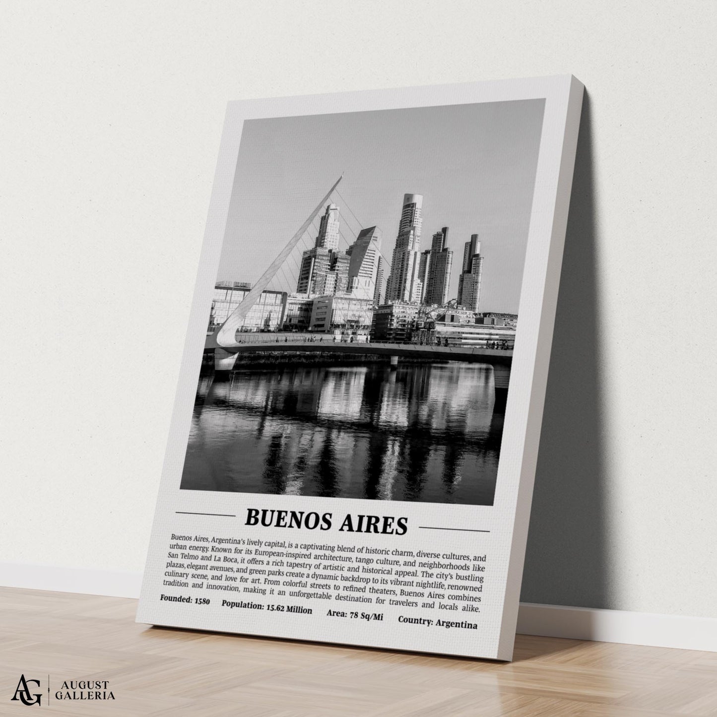 Buenos Aires Black & White City Print