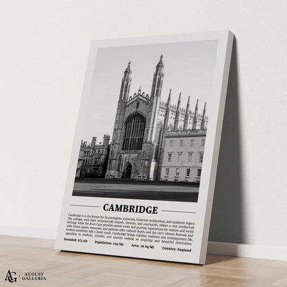 Cambridge Black & White City Print