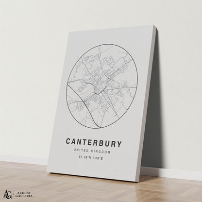 Canterbury Minimalist Map