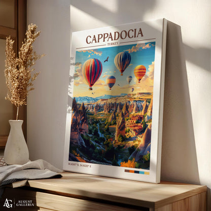 Cappadocia Turkey Retro Travel Print