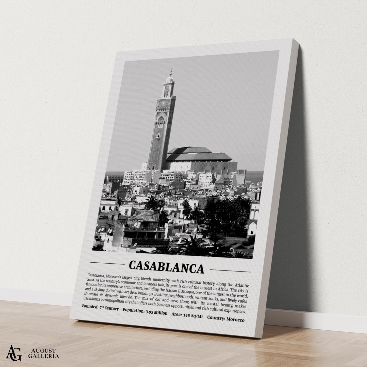 Casablanca Black & White City Print