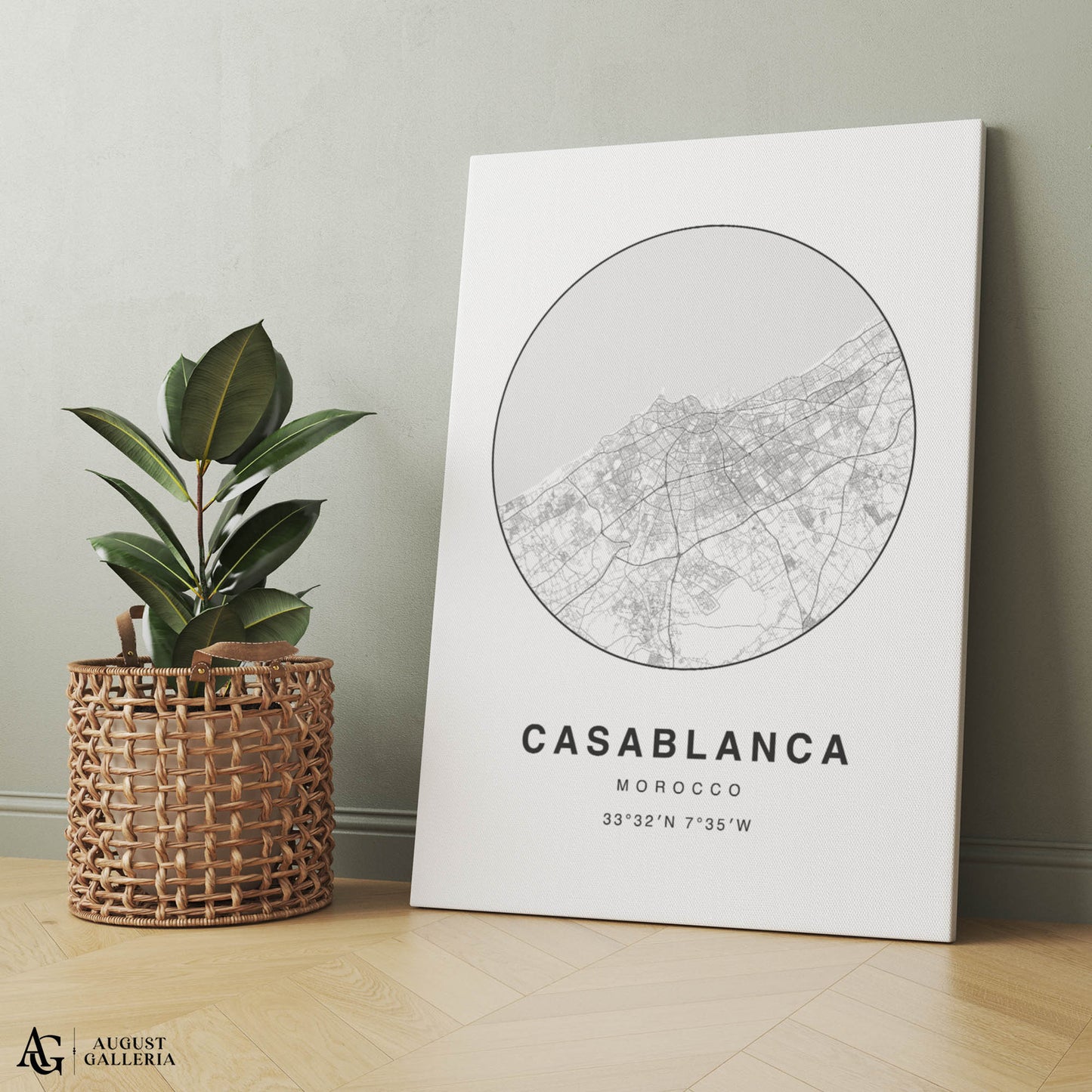 Casablanca Minimalist Map