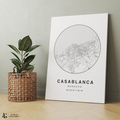 Casablanca Minimalist Map