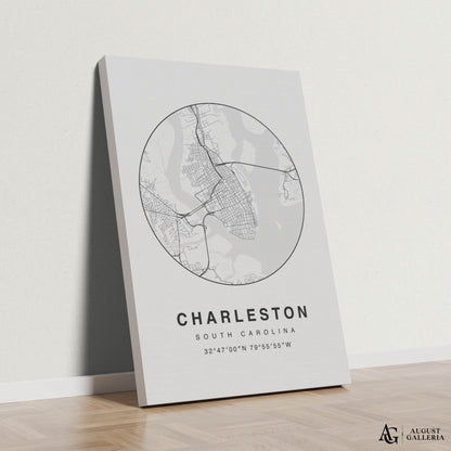 Charleston Minimalist Map