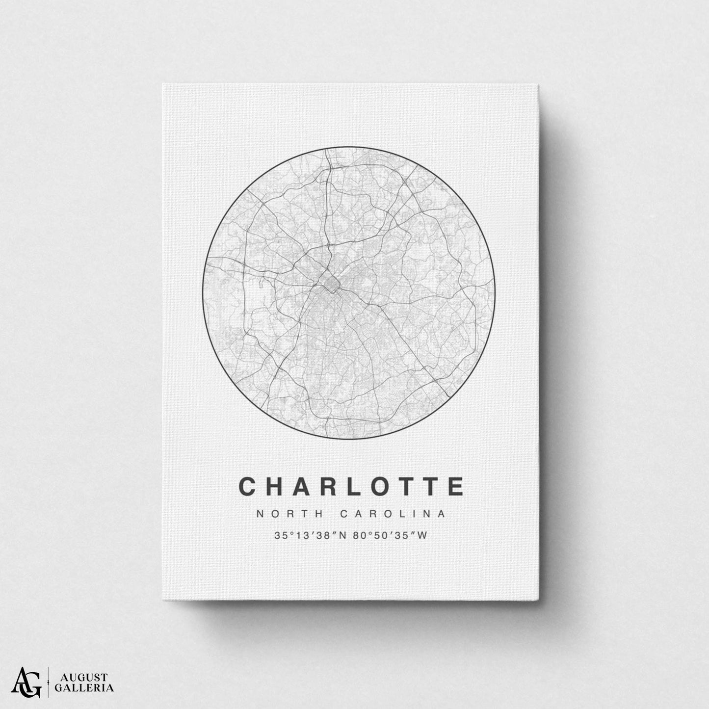 Charlotte Minimalist Map