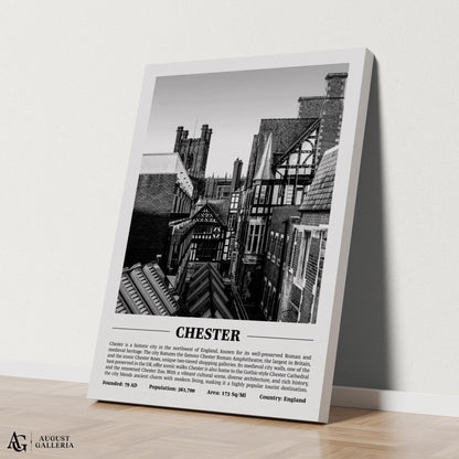 Chester Black & White City Print