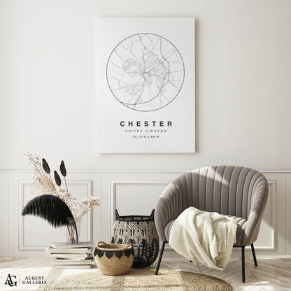 Chester Minimalist Map