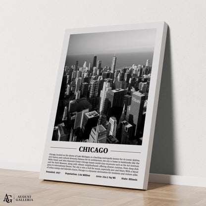 Chicago Black & White City Print