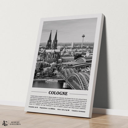 Cologne Black & White City Print