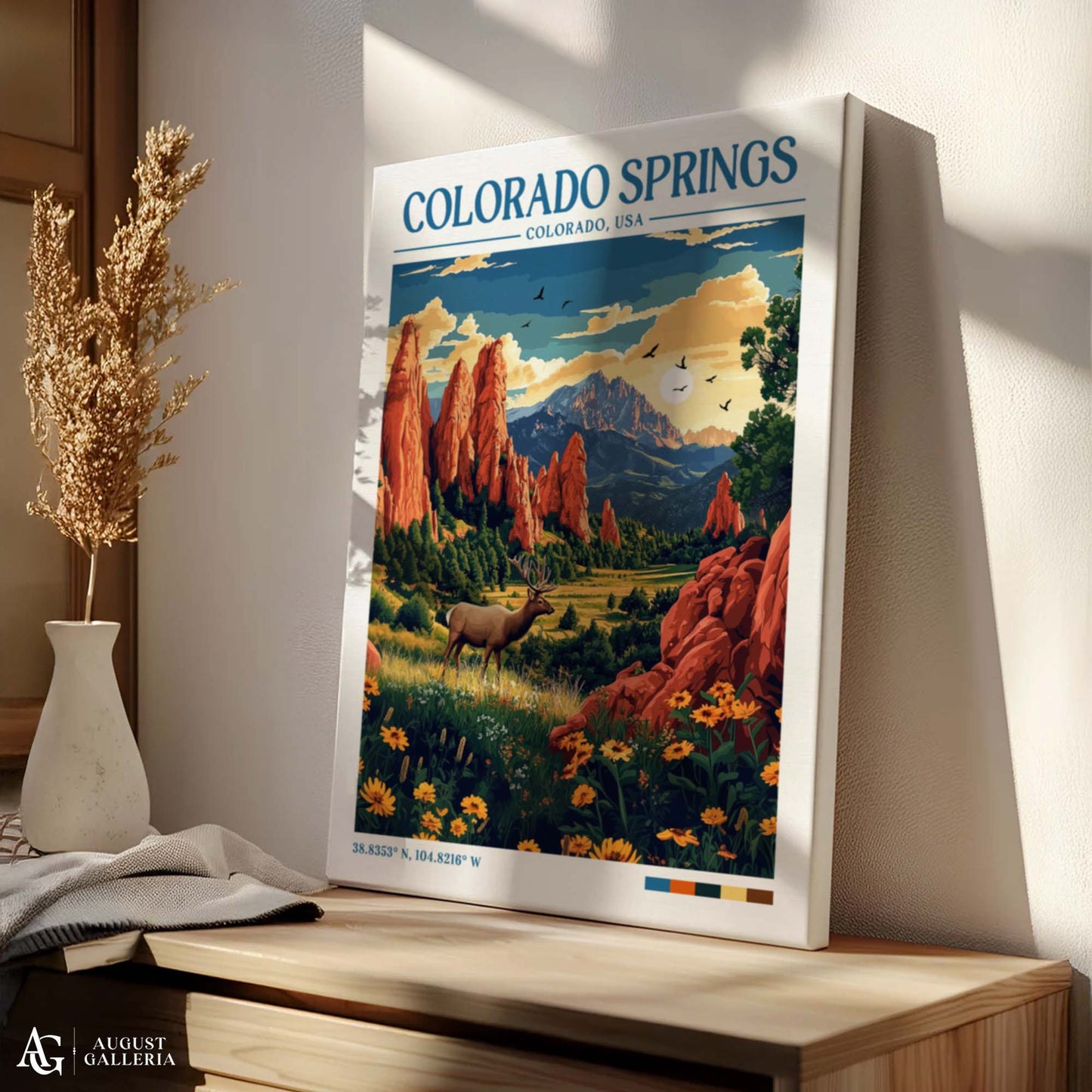 Colorado Springs Retro Travel Print