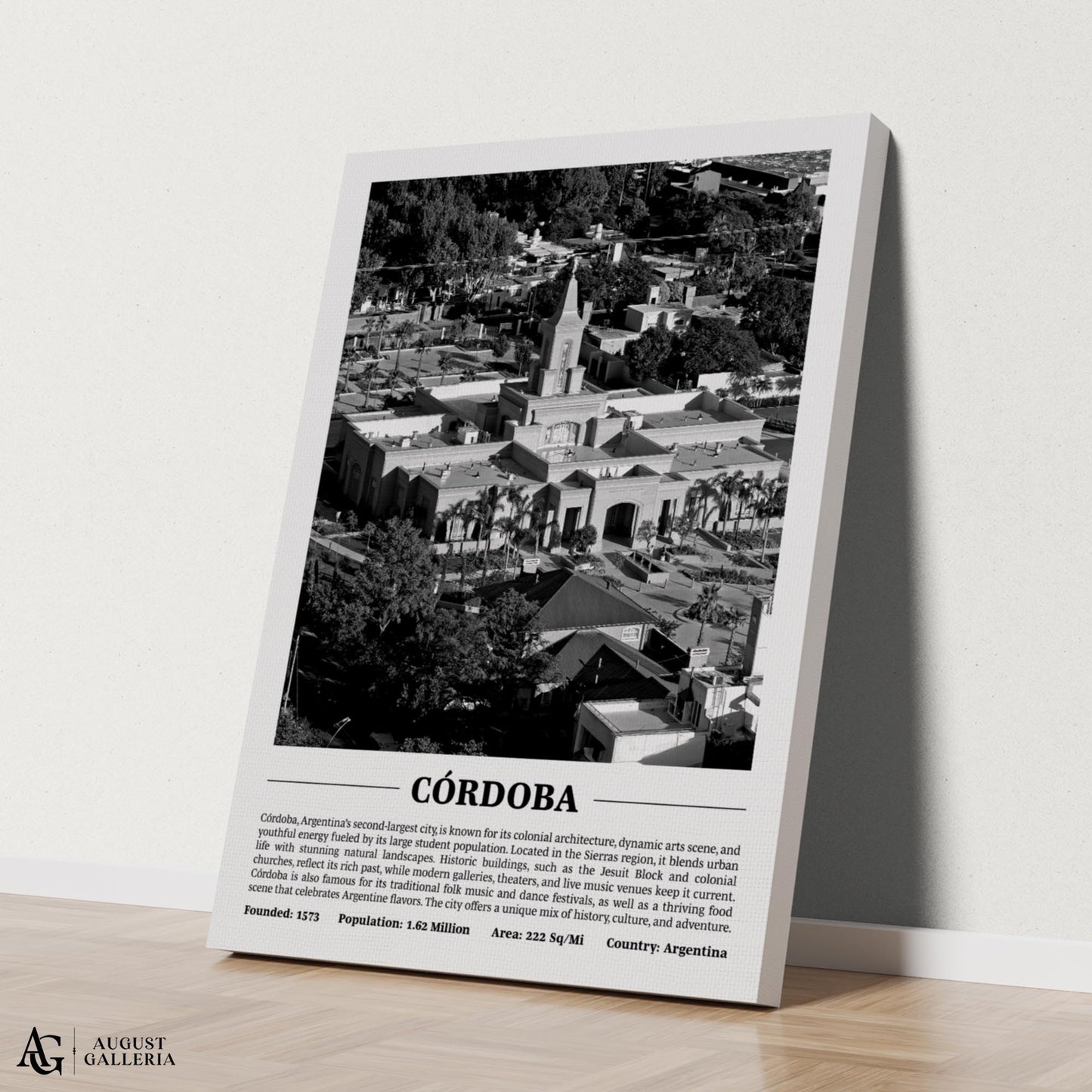 Córdoba Black & White City Print