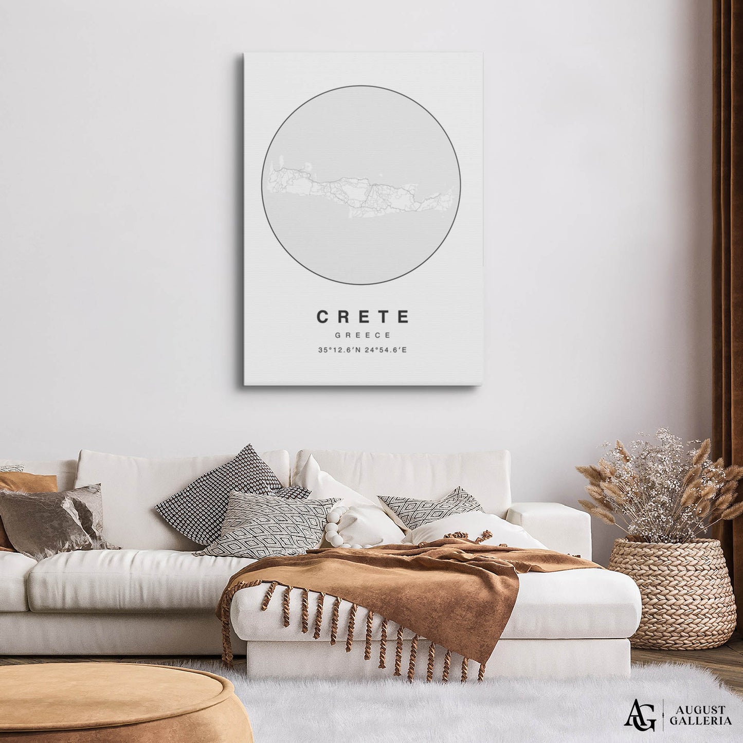 Crete Minimalist Map