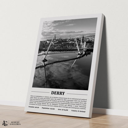 Derry Black & White City Print