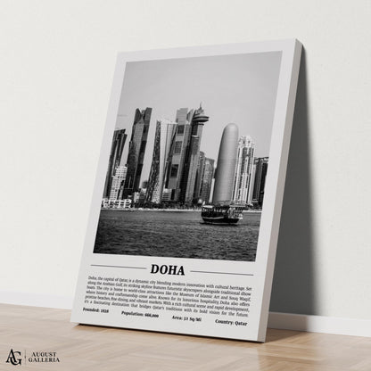 Doha Black & White City Print