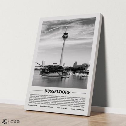 Düsseldorf Black & White City Print