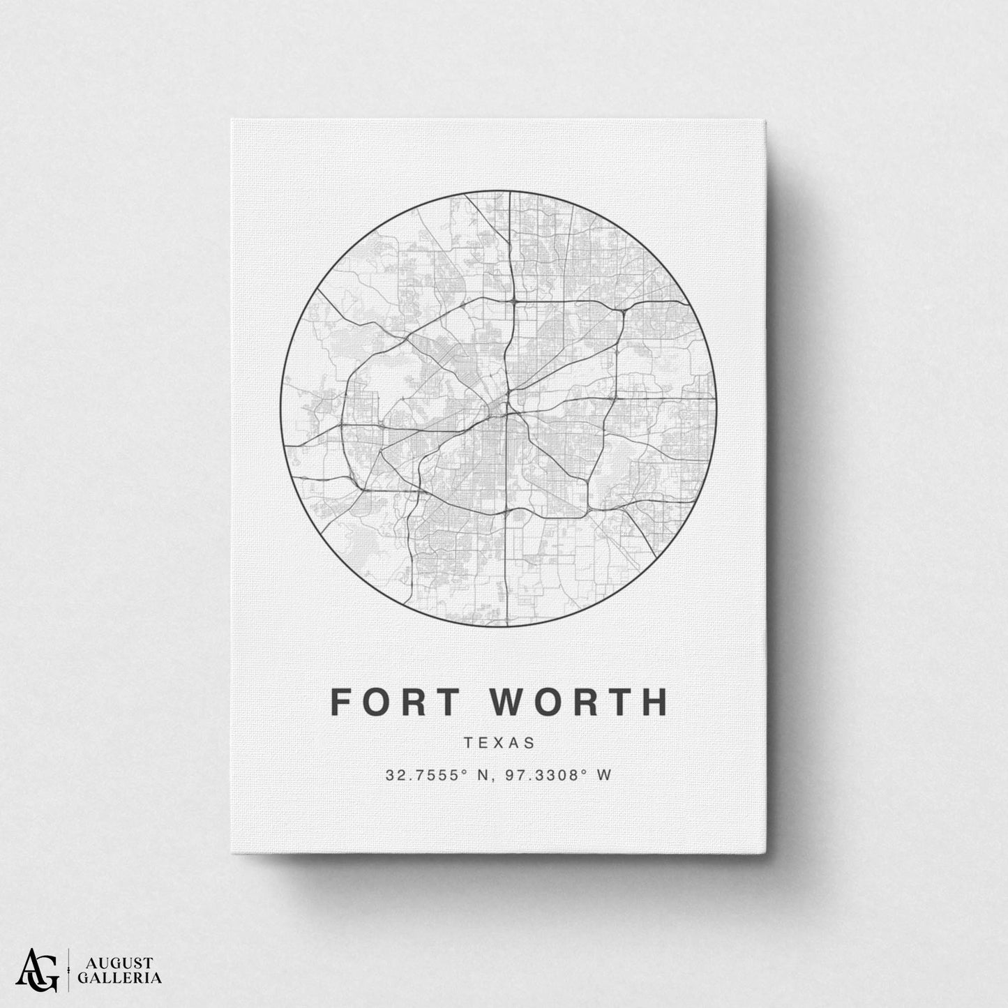 Fort Worth Minimalist Map