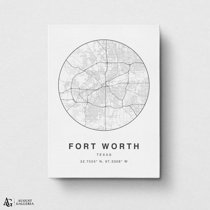 Fort Worth Minimalist Map