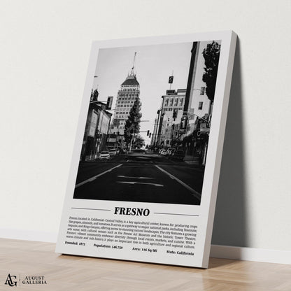 Fresno Black & White City Print