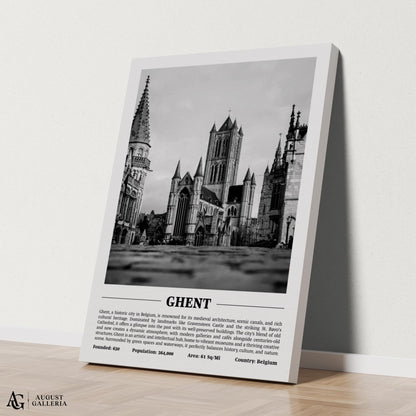 Ghent Black & White City Print