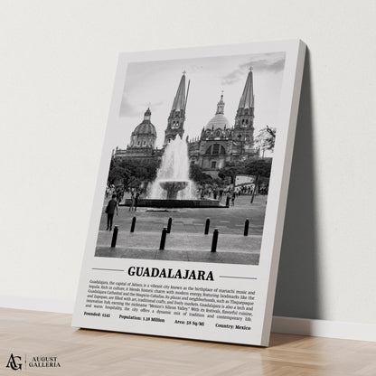 Guadalajara Black & White City Print