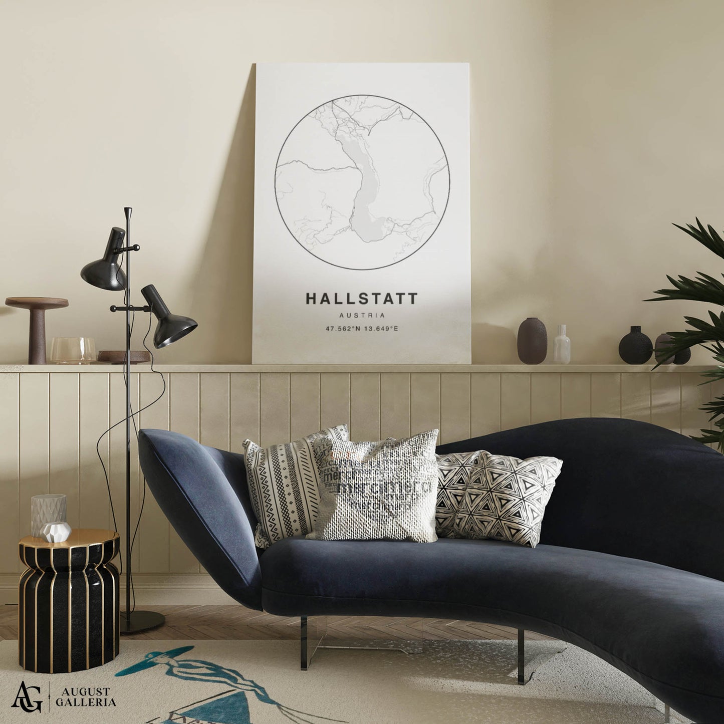 Hallstatt Minimalist Map