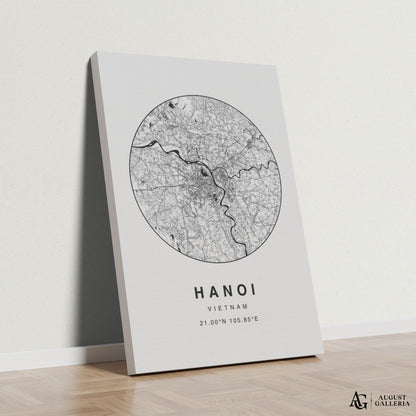Hanoi Minimalist Map