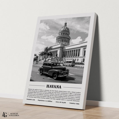 Havana Black & White City Print