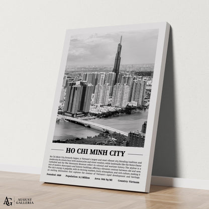 Ho Chi Minh City Black & White City Print