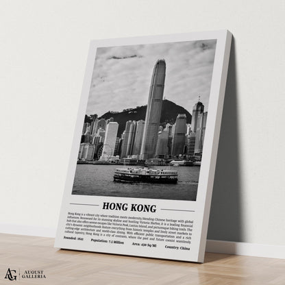 Hong Kong Black & White City Print