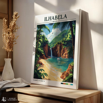 Ilhabela Brazil Retro Travel Print
